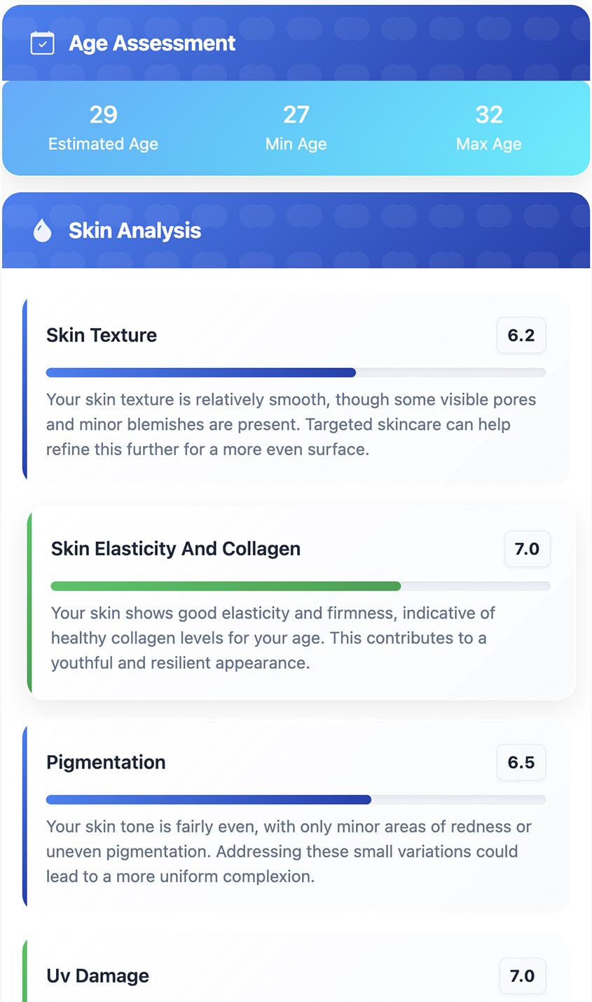 Attractiveness AI PRO screenshot displaying overall score and potential rating