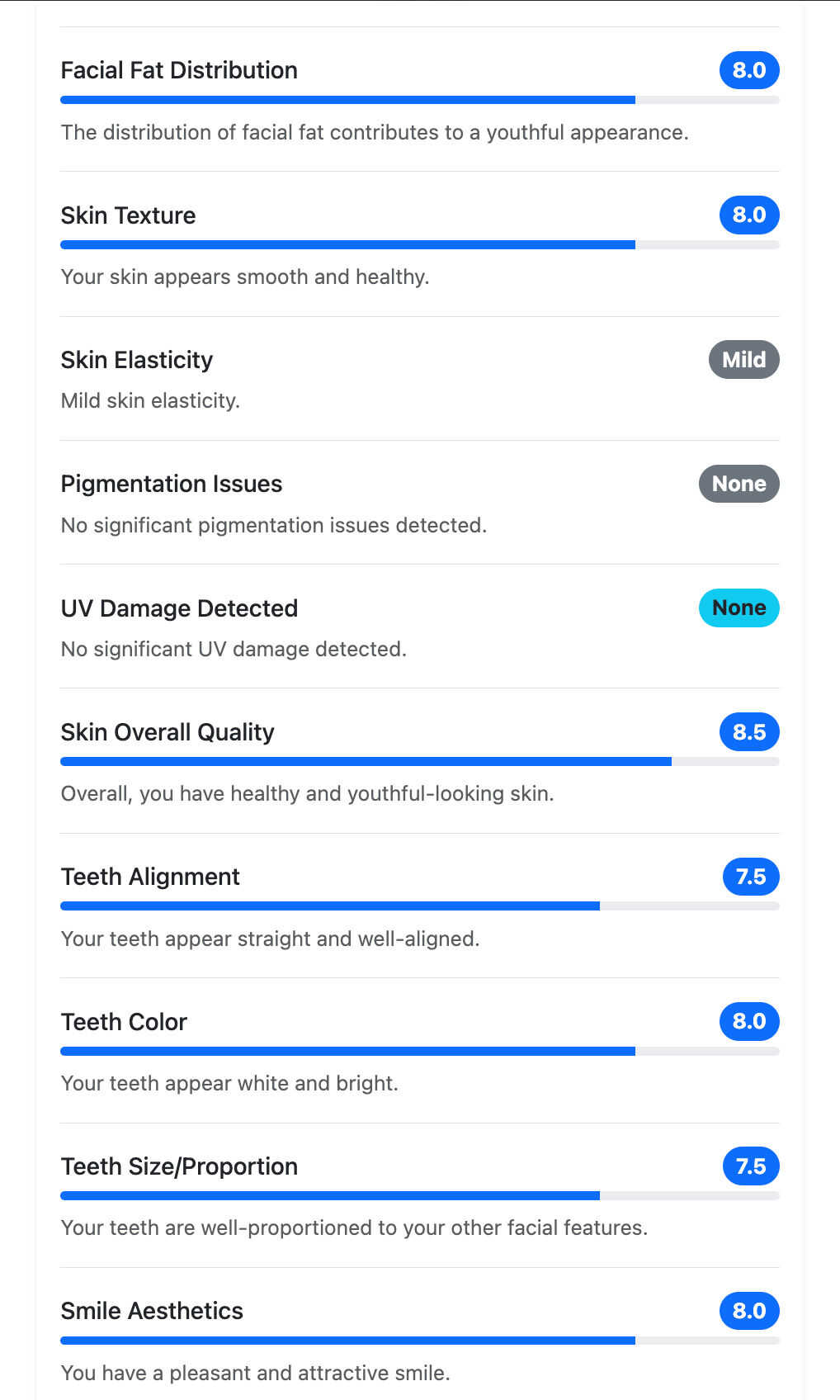 Attractiveness AI PRO screenshot showcasing personalized improvement tips